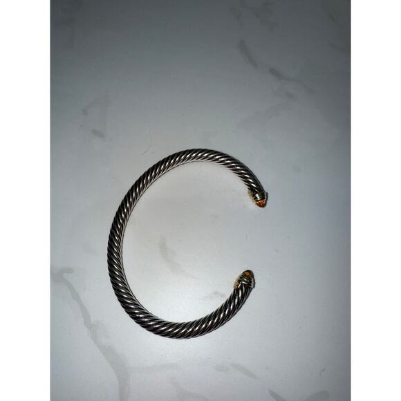 David Sterling Silver with Gold Accents Yurman Bracelet - Picture 2 of 5